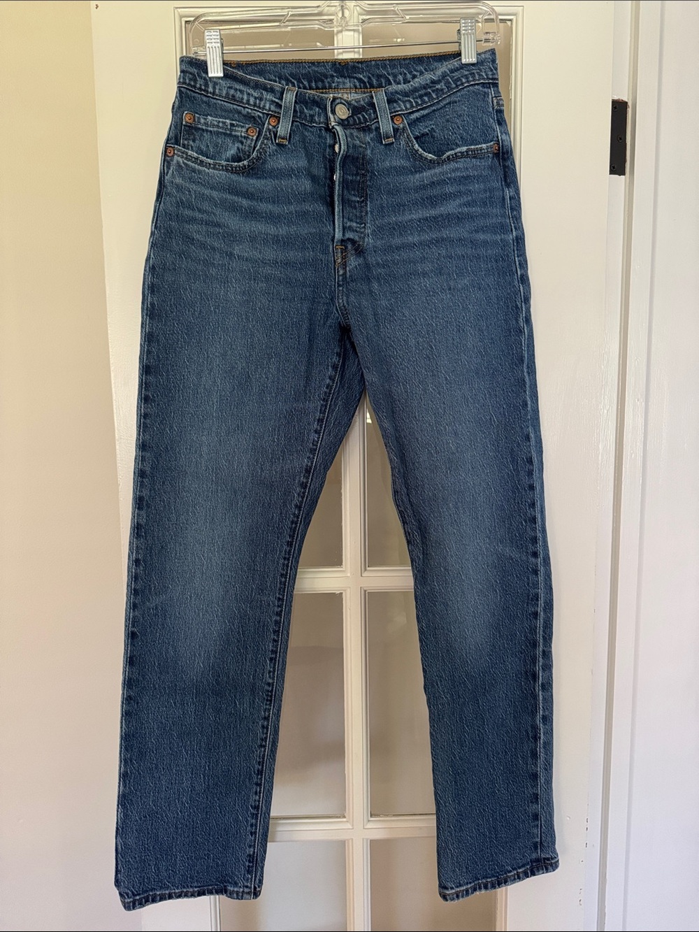 Levi's 501 Women's Dark Blue Straight Leg Jeans